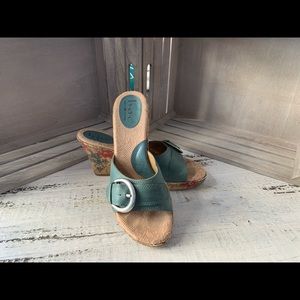 B.O.C. Born Floral Cork Wedge Slide Sandals